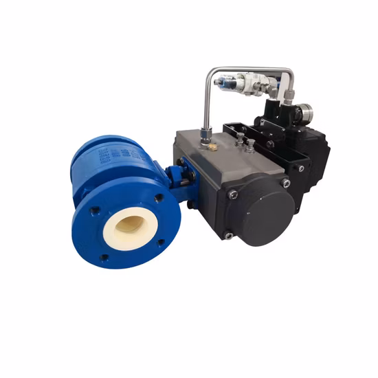 Pneumatic Ceramic Ball Valve Flange Impact Resistance Wear Resistance Acid Ball Valve