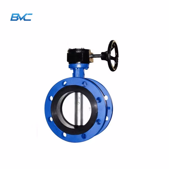 Pn16 DN2000 Carbon Steel Triple Offset Flange Butterfly Valve with Gear Box
